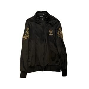 Classilal Zip up Black Track Jacket Mens Large